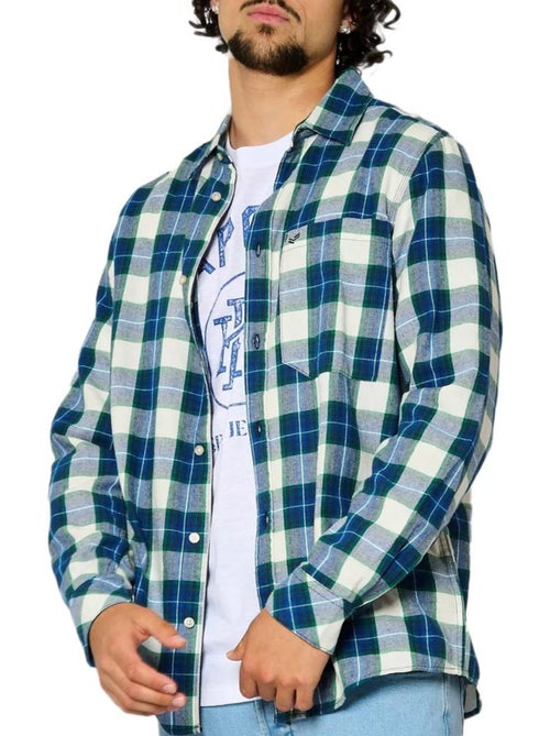 Camisa Xadrez Azul para Homem Kaporal KIRK - Kiabi Camisa Xadrez Azul para Homem Kaporal KIRK - Kiabi