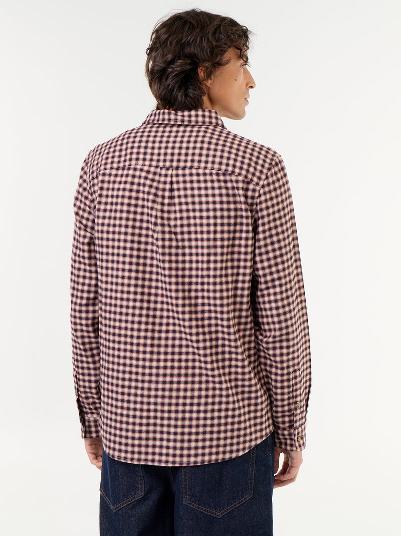 Camisa xadrez Castanho - Kiabi