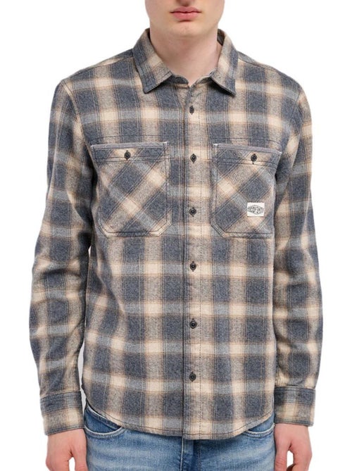 Camisa Xadrez Cinzenta para Homem Teddy Smith 10716621D - Kiabi Camisa Xadrez Cinzenta para Homem Teddy Smith 10716621D - Kiabi