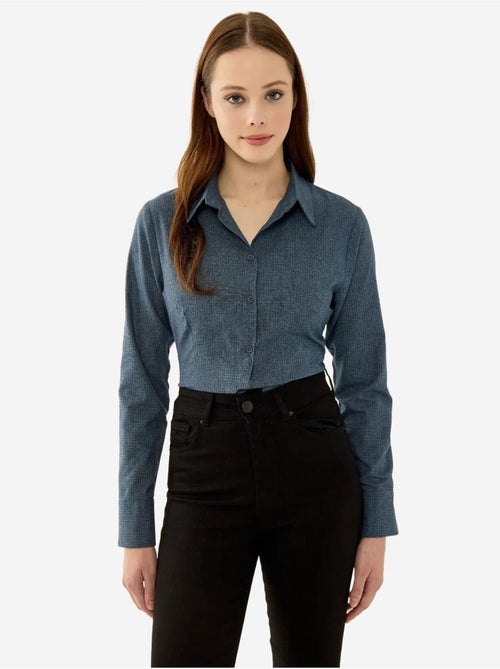 Camisa xadrez com botões slim fit hiccup - Kiabi Camisa xadrez com botões slim fit hiccup - Kiabi