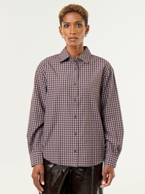 Camisa xadrez com lenço - Kiabi Camisa xadrez com lenço - Kiabi