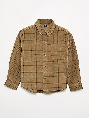 Camisa xadrez de bombazina