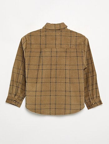 Camisa xadrez de bombazina