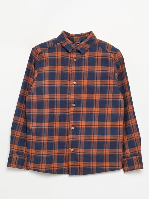 Camisa xadrez de flanela - Kiabi
