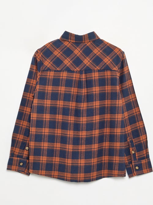 Camisa xadrez de flanela - Kiabi