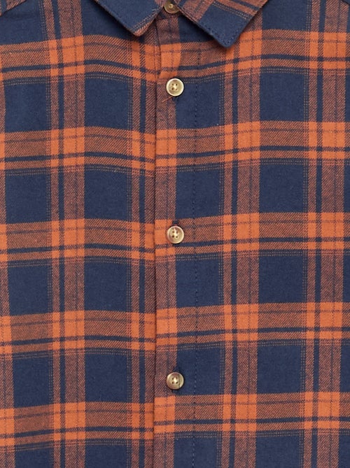 Camisa xadrez de flanela - Kiabi