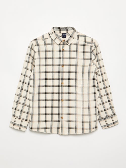 Camisa xadrez de flanela - Kiabi