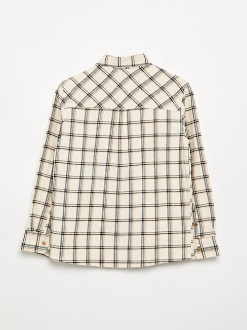 Camisa xadrez de flanela - Kiabi