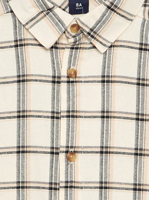 Camisa xadrez de flanela - Kiabi