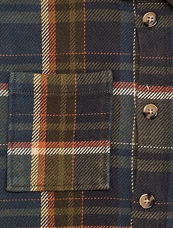 Camisa xadrez de flanela com capuz