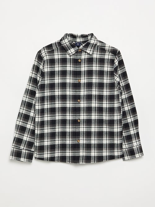 Camisa xadrez de flanela - Kiabi