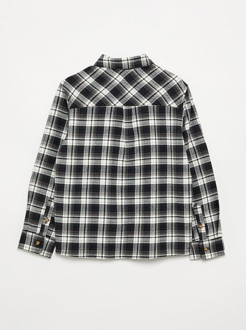 Camisa xadrez de flanela - Kiabi