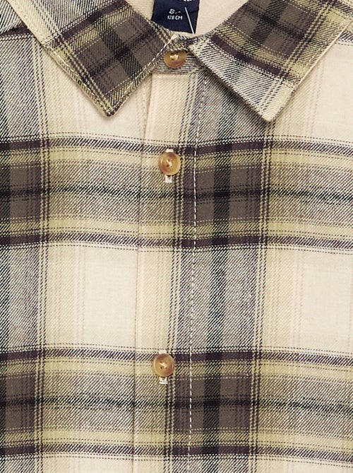 Camisa xadrez de flanela - Kiabi