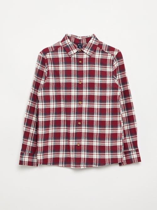 Camisa xadrez de flanela - Kiabi