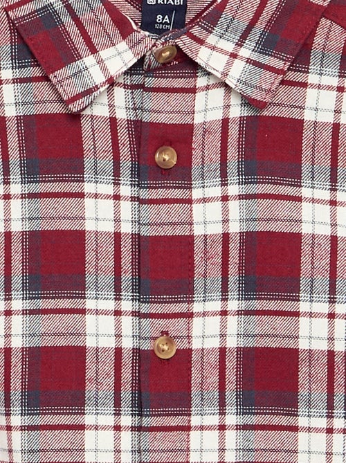 Camisa xadrez de flanela - Kiabi