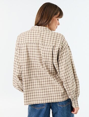 Camisa xadrez de manga comprida