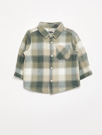 Camisa xadrez de mangas compridas