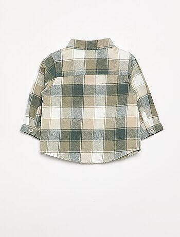 Camisa xadrez de mangas compridas