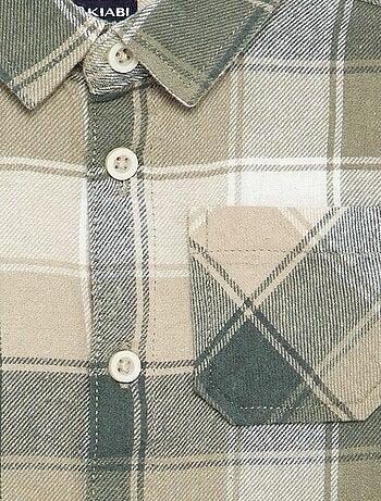Camisa xadrez de mangas compridas