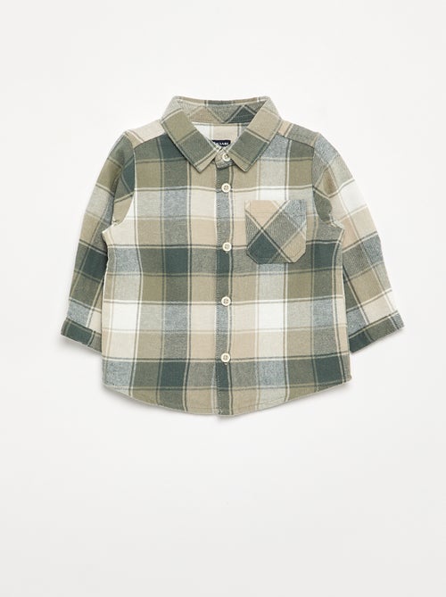 Camisa xadrez de mangas compridas - Kiabi Camisa xadrez de mangas compridas - Kiabi