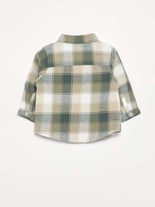 Camisa xadrez de mangas compridas - Kiabi Camisa xadrez de mangas compridas - Kiabi