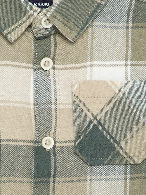 Camisa xadrez de mangas compridas - Kiabi Camisa xadrez de mangas compridas - Kiabi