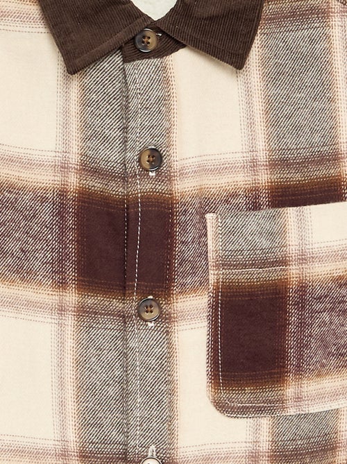 Camisa xadrez forrada - Kiabi