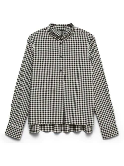 Camisa xadrez preto e branco para mulher vero moda sicely - Kiabi Camisa xadrez preto e branco para mulher vero moda sicely - Kiabi