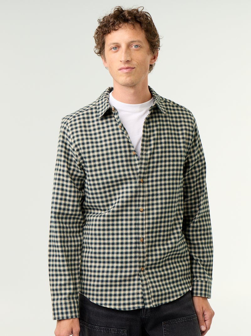 Camisa xadrez Verde - Kiabi