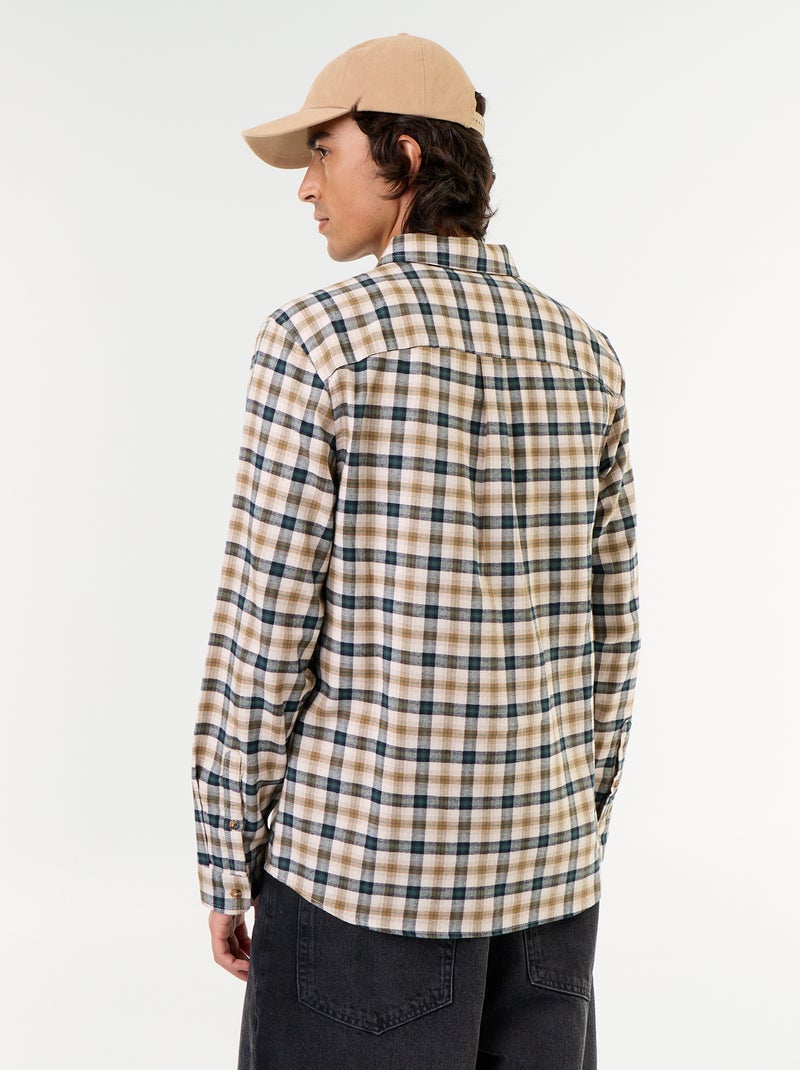 Camisa xadrez Verde - Kiabi