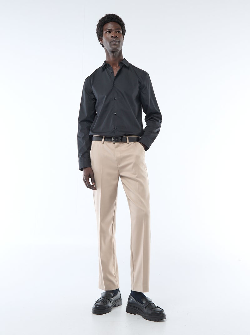 Camisas a direito Preto - Kiabi