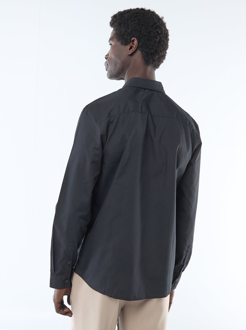 Camisas a direito Preto - Kiabi