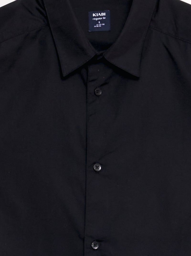 Camisas a direito Preto - Kiabi