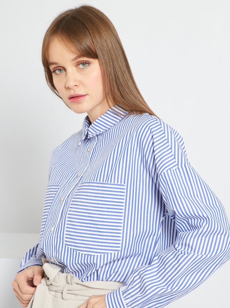 Camisas às riscas AZUL - Kiabi