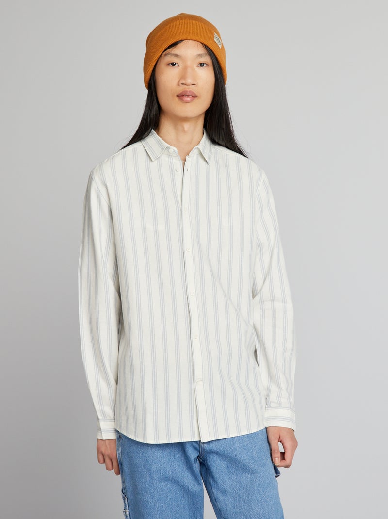 Camisas às riscas BRANCO - Kiabi