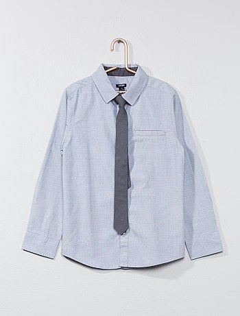 Camisas de manga comprida + gravata - Kiabi