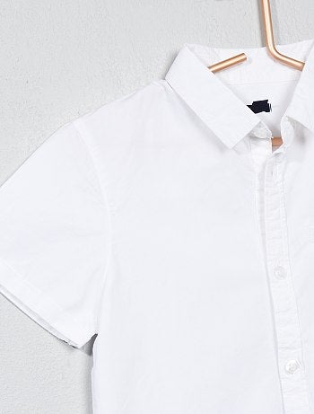 Camisas de manga curta em popelina de algodão - Kiabi