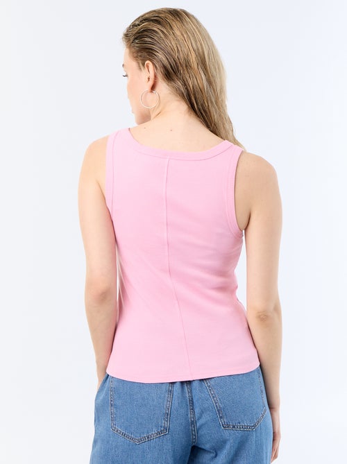 Camiseiro básico canelado - Kiabi Camiseiro básico canelado - Kiabi