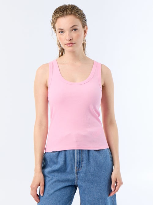 Camiseiro básico canelado - Kiabi Camiseiro básico canelado - Kiabi