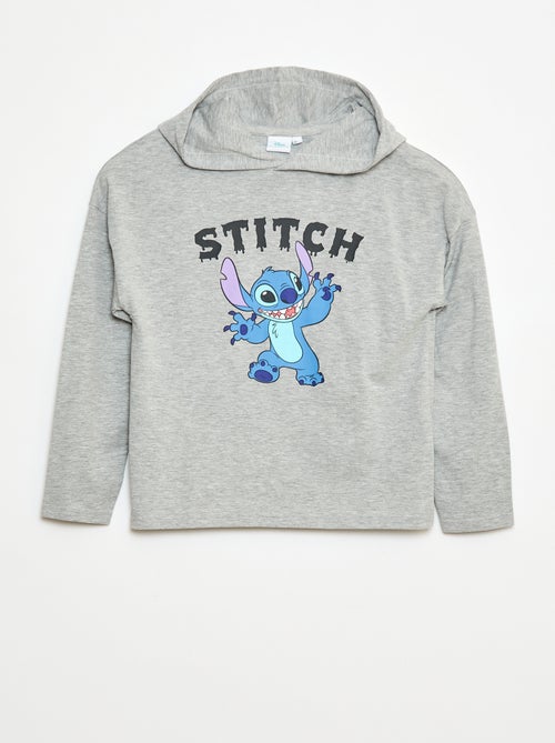 Camiseta com capuz 'Stitch' - Kiabi