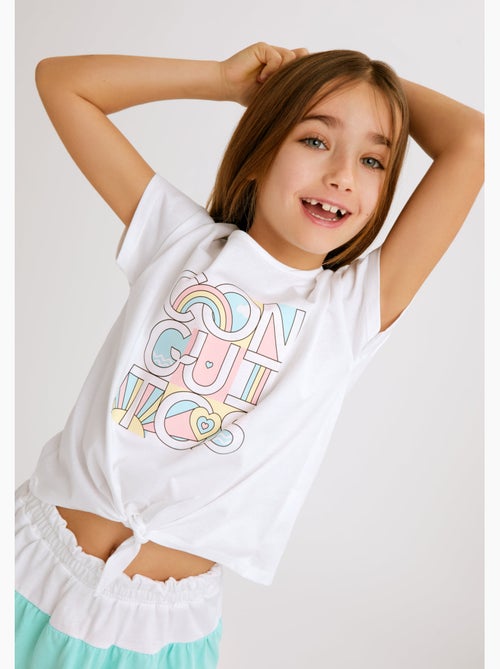 Camiseta conguitos arcoiris - Kiabi