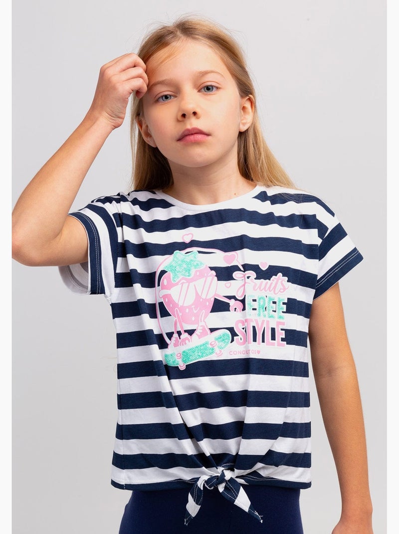Camiseta conguitos Azul-marinho - Kiabi