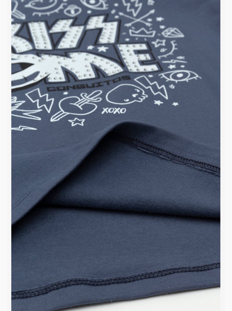 Camiseta conguitos Azul-marinho - Kiabi