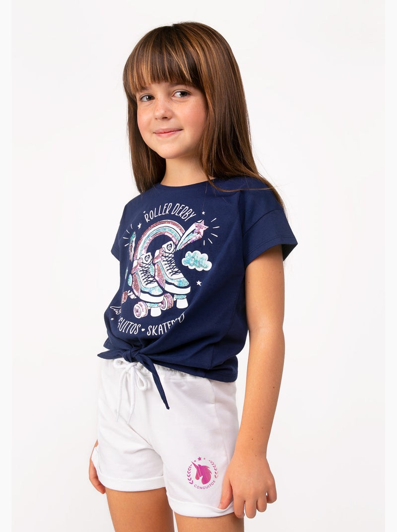 Camiseta conguitos Azul-real - Kiabi