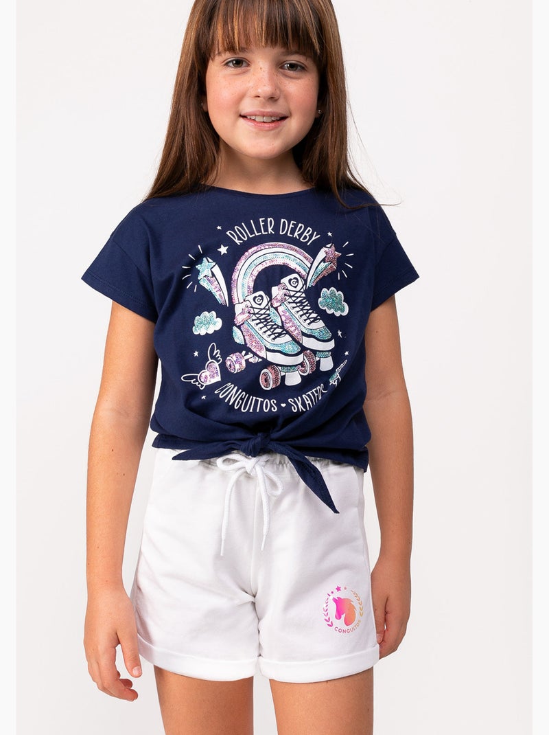 Camiseta conguitos Azul-real - Kiabi