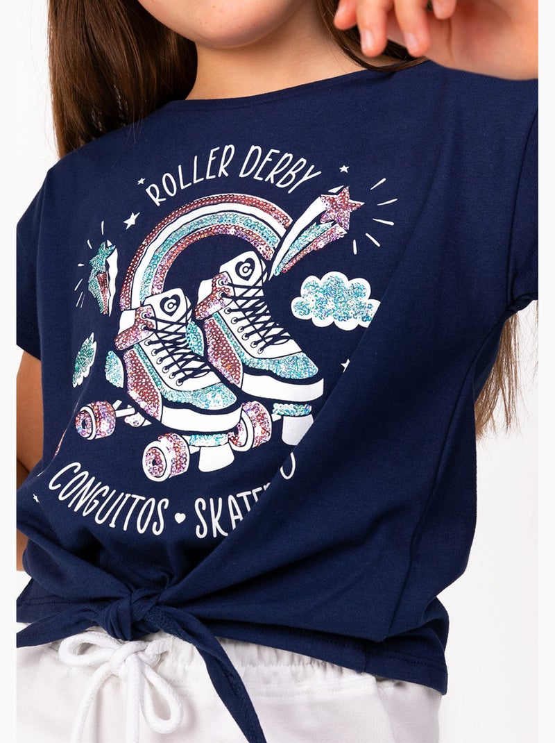 Camiseta conguitos Azul-real - Kiabi
