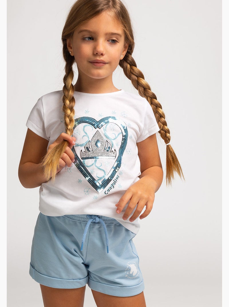 Camiseta conguitos Azul-real - Kiabi