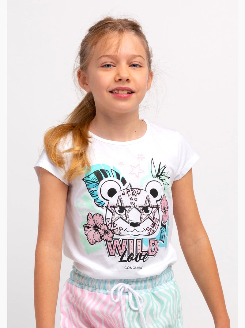Camiseta conguitos Branco - Kiabi