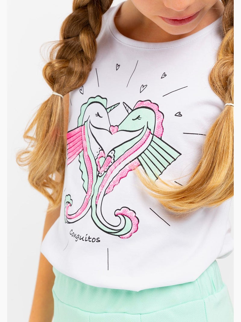 Camiseta conguitos Branco - Kiabi