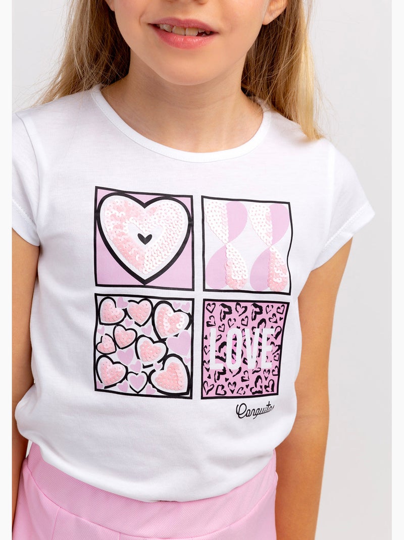 Camiseta conguitos Branco - Kiabi